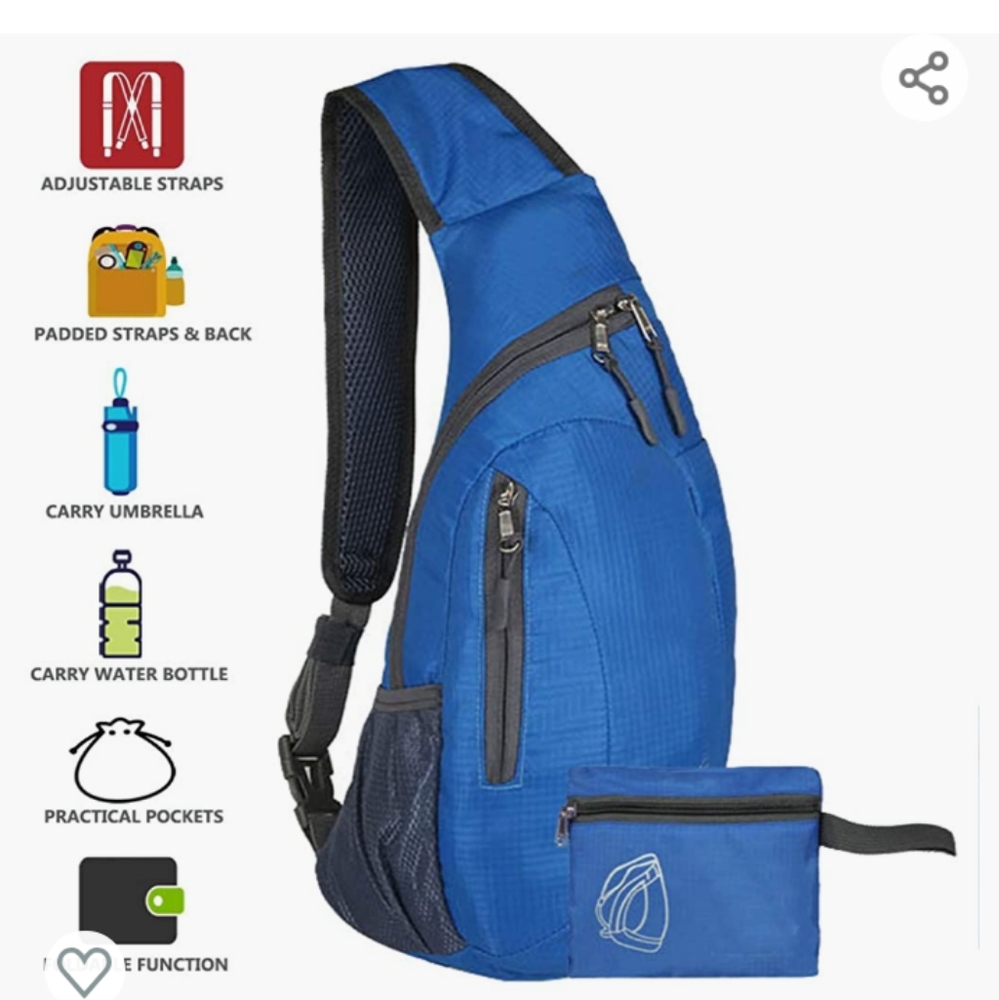Folding and Packable Sling Bag